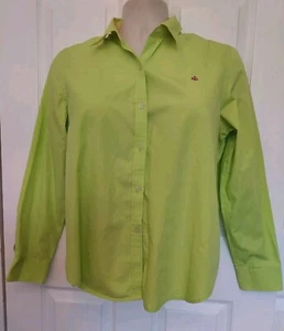 Camisa Lauren Ralph Lauren Mujer Verde Lima Grande Abotonada Preppy Carrera L - Imagen 1 de 12