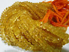 Natural Citrine Rondelle Faceted Beads Size 6-8mm 4" Strand, Free Shipping