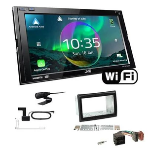 JVC Autoradio WiFi Apple CarPlay Android für Renault Megane II 2002-2008 schwarz - Bild 1 von 7