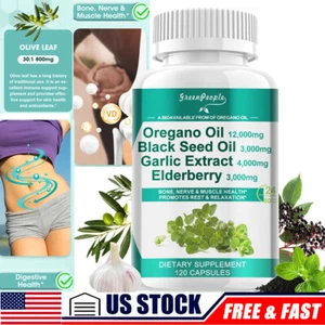 Oregano Oil 20:1 Extract 120 Capsules Support Digestive Health, Immunity - Picture 1 of 7