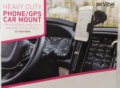 Vibe Heavy Duty Phone/GPS Car Mount, Pink and Black - Image 1 of 4