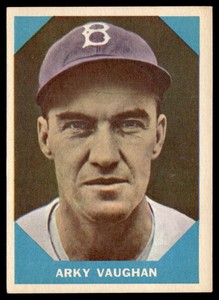 1960 Fleer Baseball Greats #11 Arky Vaughan VG-EX-B108R12