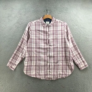 Jachs Girlfriend Button Up Shirt Womens 2XL Purple Plaid Long Sleeve Collared - Picture 1 of 14