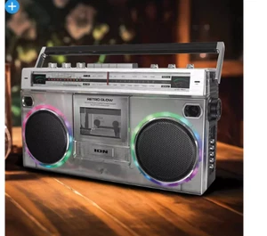 ION Audio Retro Modern Glow Boombox with Cassette Player - Picture 1 of 3