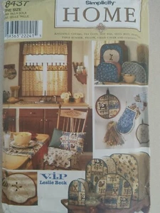 Patrón Simplicity 8437 Té Acogedor Almohadilla Caliente Horno Guante Tostadora Cubierta Cortinas - Imagen 1 de 2