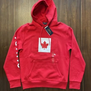 Ralph Lauren Canada Canadian Flag Hoodie - Red - Size Small RARE - Picture 1 of 8