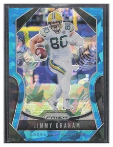 Prizm Jimmy Graham 2019 BLUE CRACKED ICE PRIZM /99 #118 Green Bay Packers SP NFL - Foto 1 di 2