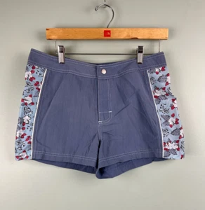 Hang Ten Hybrid Quick Dry Board Shorts Womens L Gray Swim Beach Summer Vacation - Picture 1 of 10