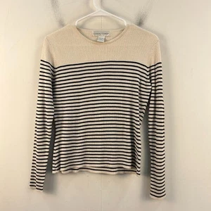 Casual Corner Womens Medium Top Blouse Sweater Shirt Rib Knit Pullover 18051 - Picture 1 of 8