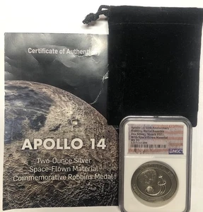 2021 APOLLO 14 50th Anniv Robbins Medal Restrike 2oz NGC MS70💥FLAWLESS QUALITY - Picture 1 of 6