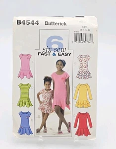 Butterick Schnittmuster 4544 Kind/Kleinkind Größe 3-6 Pullover Kleid 6 Stile UC - Bild 1 von 3