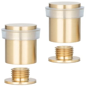 Pack of 2 EVI Door Stoppers |Brass Door Stopper - Screw Fastening - Transpare... - Picture 1 of 7