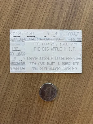 BOBBY KNIGHT 1988 BIG APPLE NIT BASKETBALL ticket stub SYRACUSE UNC INDIANA - Image 1 of 4