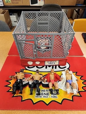 awa american wrestling association Steel Cage Ring Vintage Ric Flair 1986 Remco - Image 1 of 4