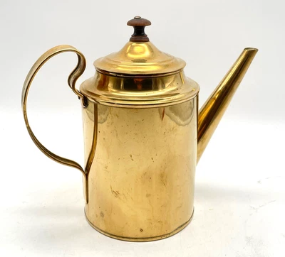 Antike Messing Kanne Kaffeekanne Teekanne Kaffee Tee Kanne Rechaud - Bild 1 von 4