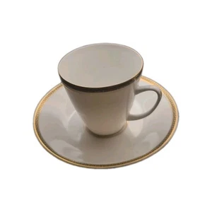 Antikes Porsgrund Tasse & Untertasse Set 64 - Goldrand und Band - Norwegen - Bild 1 von 3