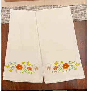 Toalla de té con temática de flores silvestres Corning Toalla de plato Saco de harina de algodón Tamaño 28x28 - Imagen 1 de 1