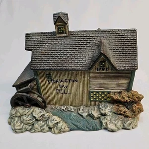 VINTAGE 1996 LANG & WISE Folk Art Villages OLD STONINGTON BAY MILL #20010202 Ret - Picture 1 of 13