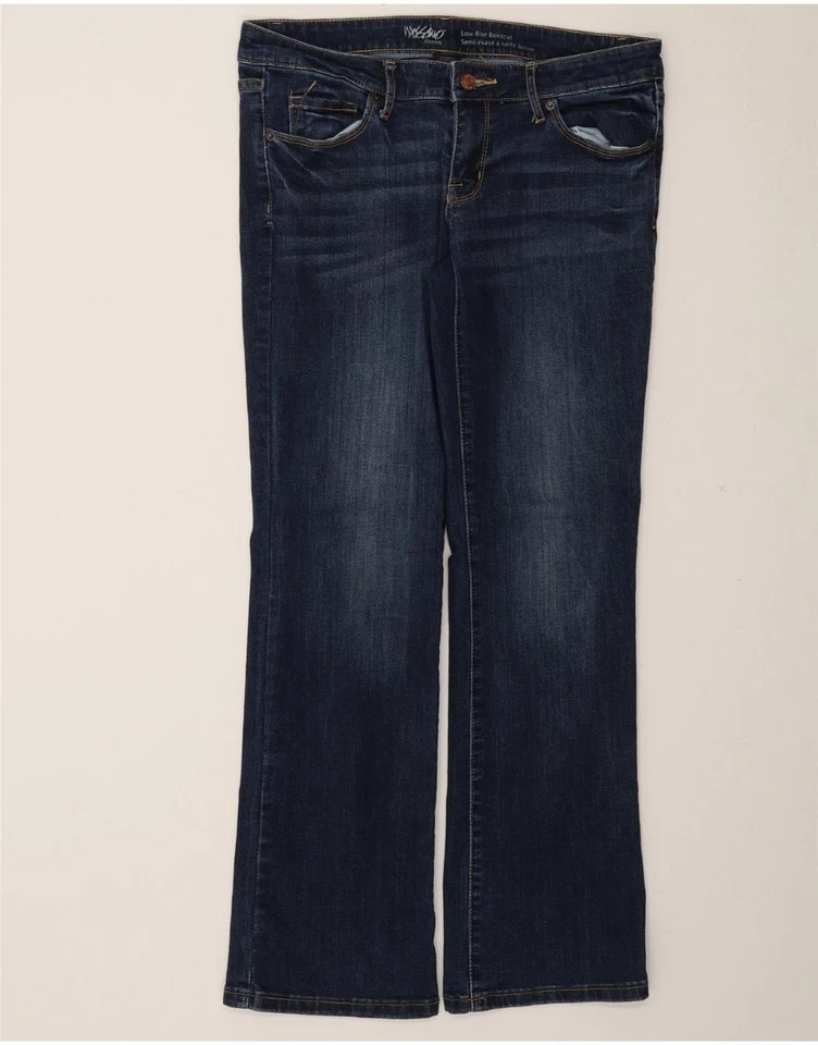 Pantalones de mezclilla MOSSIMO para mujer cintura baja corte boot EE. UU. 10 grandes W32 L30 azul algodón BL02 Foto 1 de 3