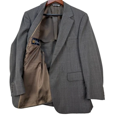 John Alexander Mens Gray All Pure Wool Blazer Sport Coat Jacket - Image 1 of 4