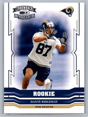 Dante Ridgeway 2005 Donruss Throwback Threads Rookie /999 #186 - Image 1 of 2