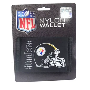 Officially Licensed NFL Pittsburgh Steelers Nylon Trifold Wallet - Picture 1 of 3
