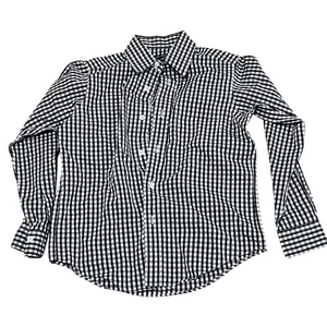 Camisa de manga larga Brooks Brothers azul a cuadros de guinga para niños talla S - Imagen 1 de 7