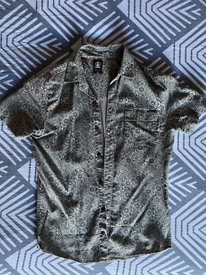 Camicia Volcom Manica Corta Taglia XS 100% Cotone Grigio - Immagine 1 di 3