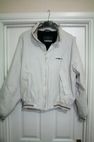 HENRI LLOYD MENS SIZE L SAILING LEISURE HARRINGTON  FULL ZIP LINED WHITE JACKET