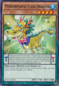 Yugioh! LP Performapal Coin Dragon - MACR-EN005 - Rare - 1st Edition Lightly Pla - Picture 1 of 1
