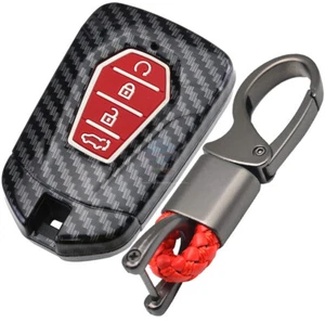 Fit ISUZU MU-X MUX MU X D-MAX 4B Carbon Fiber Remote Key Fob Hard ABS Case Cover - Picture 1 of 11