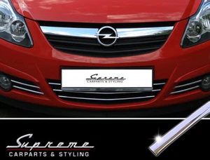 Modanature cromate Opel Corsa D 06-11 per griglia inferiore modanature 3M - Foto 1 di 6