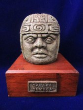 CREACIONES ZAREBSKI MEXICO MAYAN ART STATUE AZTEC OLMECA CABEZA HEAD BUST
