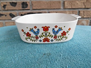 Cazuela vintage 1975 Corning Ware Country Festival 4 cuartos A 04 B sin tapa. - Imagen 1 de 10