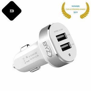 BYZ Dual Port USB Smart Car Charger Great Quality High Speed Charging 5V 2.1AMP - Bild 1 von 10
