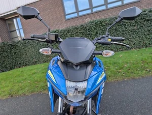 SUZUKI GSX-S125 2017-2024 PAIR OF QUALITY CARBON LOOK MIRRORS LEFT & RIGHT - Picture 1 of 9