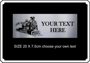 Quality Personalised STEAM TRAIN Door Sign Name Plate plaque WEATHERPROOF - Picture 1 of 1