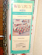3-Pc Waverly Kids 'Robot-Red' TWIN Comforter & 2 Shams Robotic Theme New