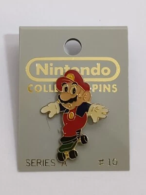 1989 Nintendo NES Pins Series A #10 Vintage Enamel Pin   Mario On His Skateboard - Image 1 of 2