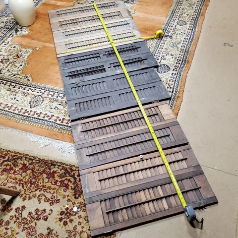 6 Sets (12 panes) Reclaimed Slavaged Wood House Shutters READ Cover