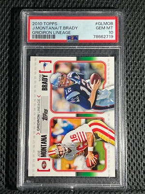 Topps #GLMOB MONTANA BRADY 2010 PSA 10 gemas como nuevo linaje Gridiron Foto 1 de 2