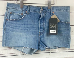 Levi’s 501 Denim Cutoff Shorts Mid Rise Button Fly Size 33 NWT New With Tags - Picture 1 of 5