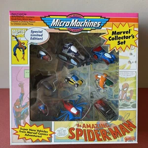 1993 Micro Machines Spider-Man Super Hero Vehicle Collectors Set Complete Sealed - Picture 1 of 7