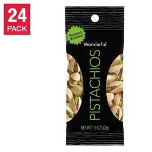 Wonderful In-Shell Pistachio Nuts, 1.5 oz, 24-count - Picture 1 of 3