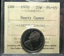 1970 PL-65 ICCS UNC Canadian Canada Quarter 25 Twenty Five Cent Caribou 