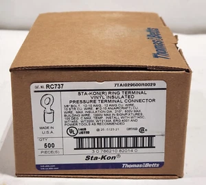 Thomas & Betts Sta-Kon Ringterminal (Box mit 500 Stück) RC737 - Bild 1 von 5