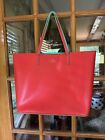 Kate Spade Little Len Ivy Drive Leather Red And Turquoise