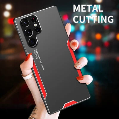 Funda metálica para Samsung Galaxy S25 S24 Ultra S23 S22 Plus S21 FE delgada cubierta delgada Foto 1 de 4