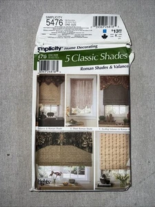 Simplicity Home Decorating Patterns 5476 Roman Shades Valances Window Treatments - Picture 1 of 13