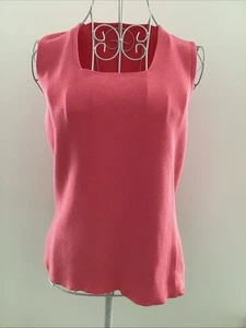 Camiseta sin mangas rosa tejida vintage años 90 para dama talla 16 de St Michael M&S - Imagen 1 de 24